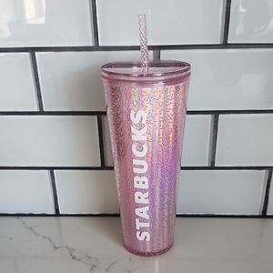 Starbucks Pink Bubble Tumbler Cup Venti Size